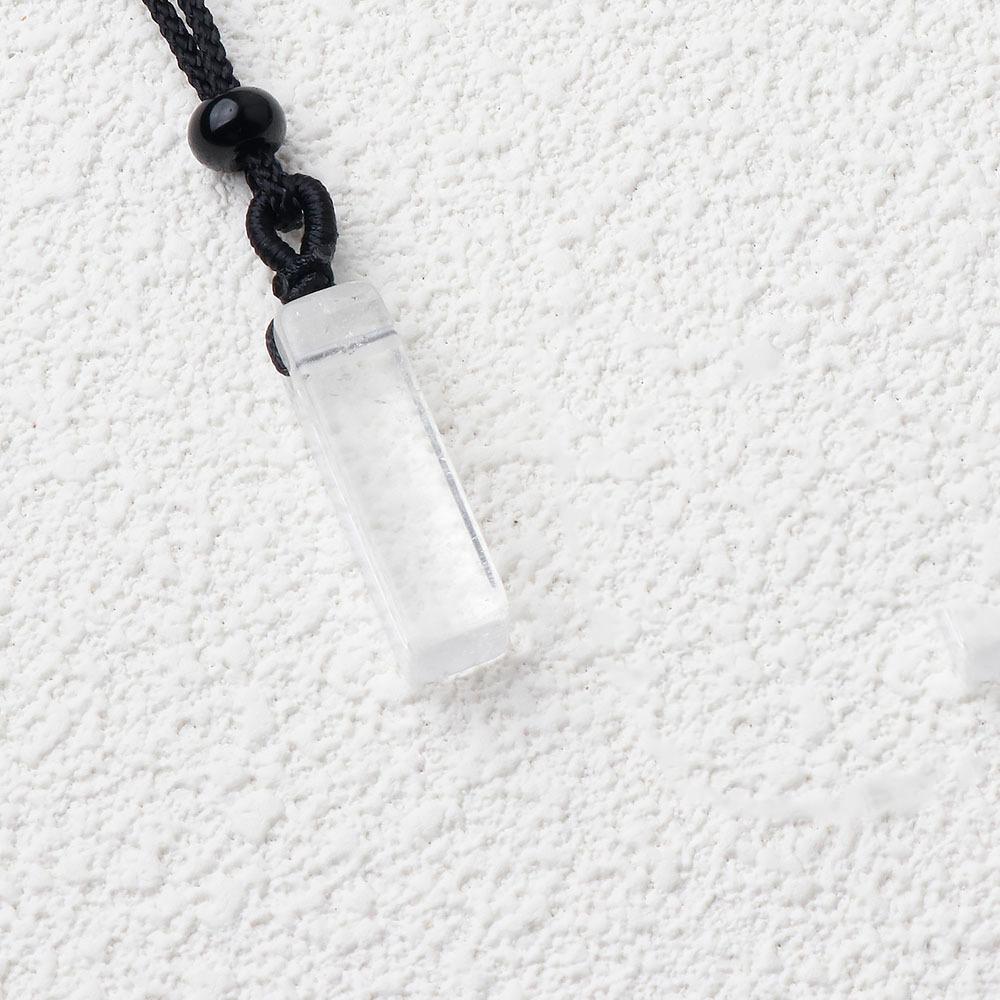 1PC Natural Stone Amethyst Rectangular Pendant Charms DIY Necklace Jewelry Accessories