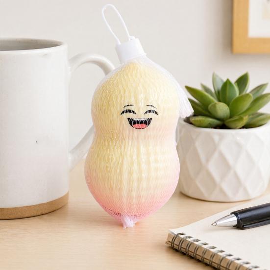 Jouet à presser cacahuète factice Dessin animé Jouet anti-stress Montée lente Simulation Boule de relaxation Fidget pour Enfants Adultes Anxiété