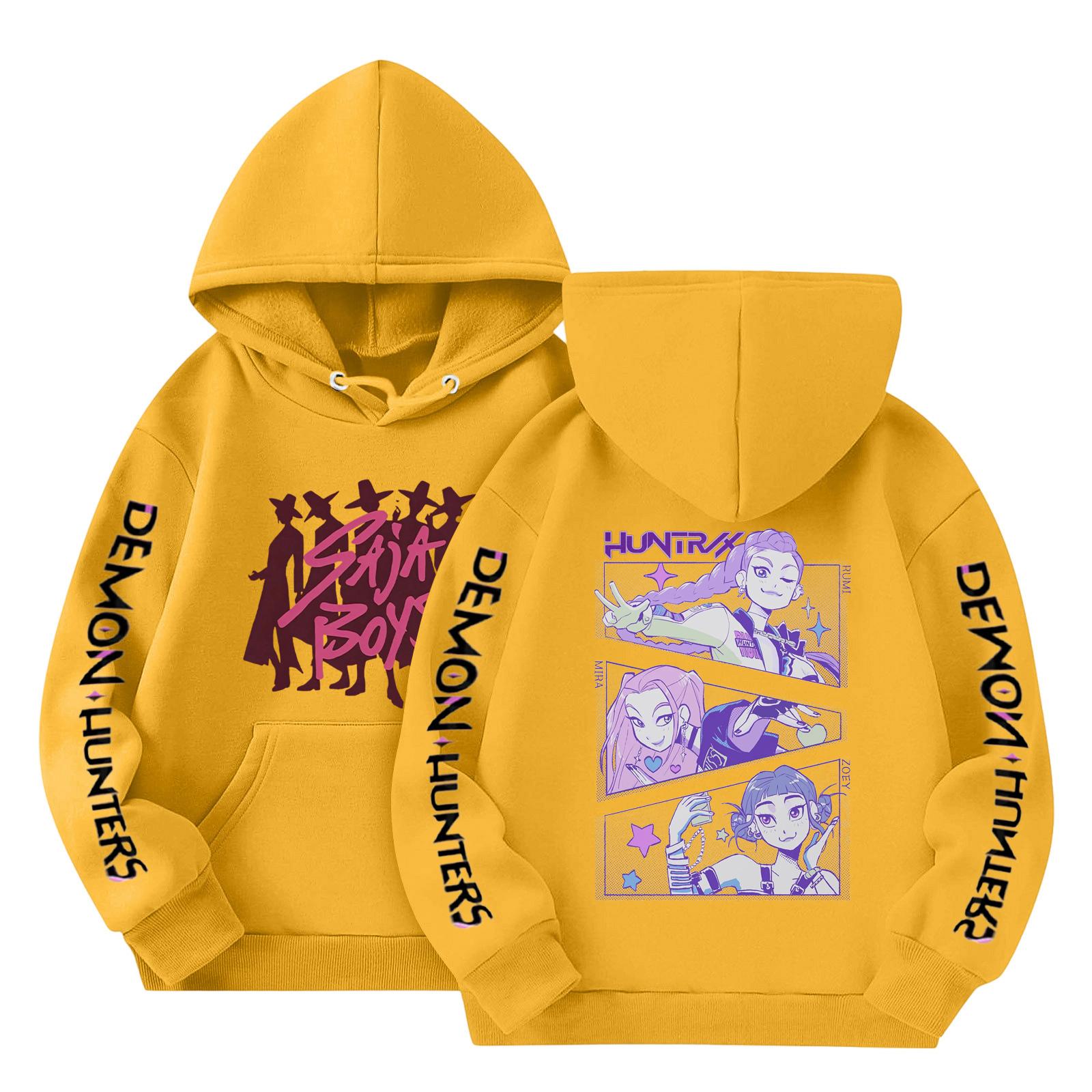 

Толстовки для девочек-подростков, толстовки с длинным рукавом, пуловер с завязками, симпатичная толстовка большого размера 160 жёлтый