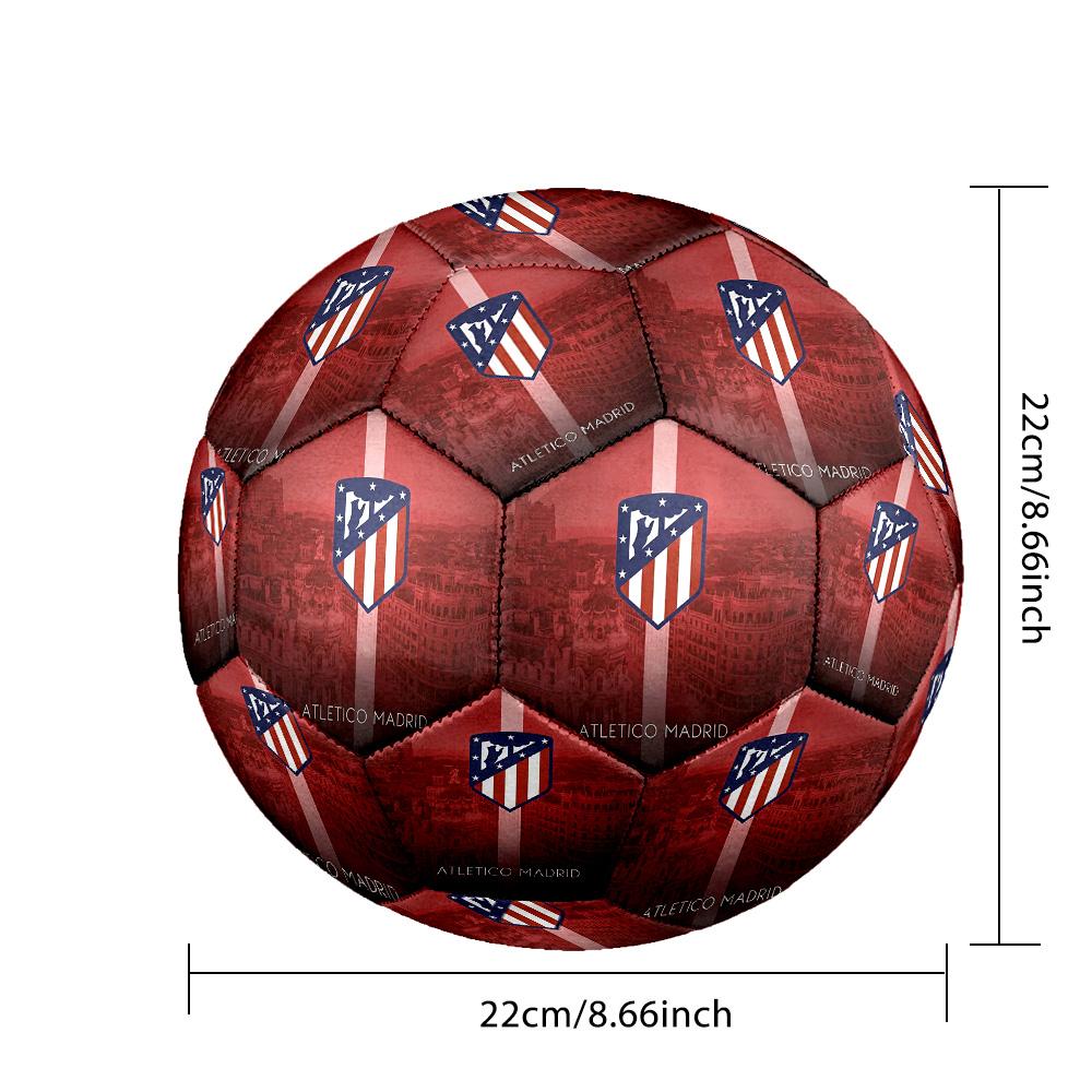 Pallone da Calcetto Atlético de Madrid Colorato Per Tutte le Età Cucito a Macchina PVC Pronto per la Competizione Resistente Ad Alto Rimbalzo