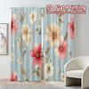 Set Of 2 Flat Printing Curtains Without Rod Floral Spring Blossom Design Women Is Day Festival Fashion Versatile Made Polyester
