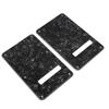 2Pcs Electric Guitar Backplate Guitar Cavity Cover Plate Pickguard PVC for Replacement Black