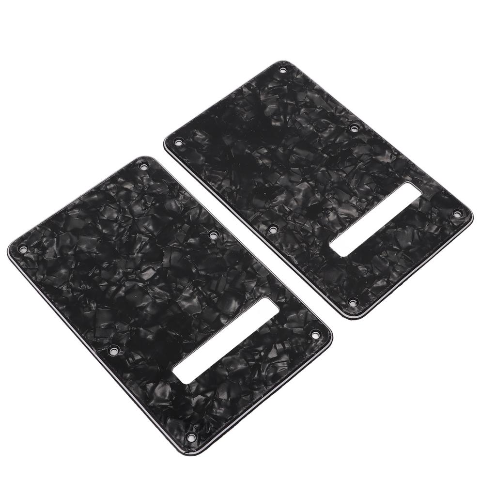 2Pcs Electric Guitar Backplate Guitar Cavity Cover Plate Pickguard PVC for Replacement Black