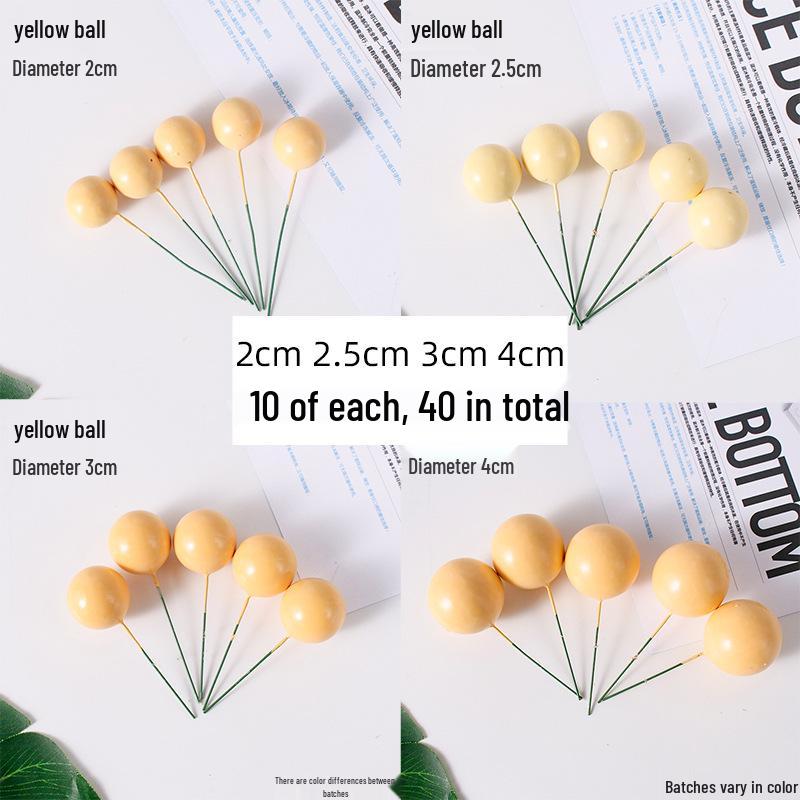 Golden and Silver Ball Cake Decorations with Colorful Birthday Insert Card