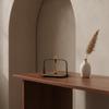 Tabletop Tissue Holder Compact with Wood Base Decorative for Dining Table, Vanity,