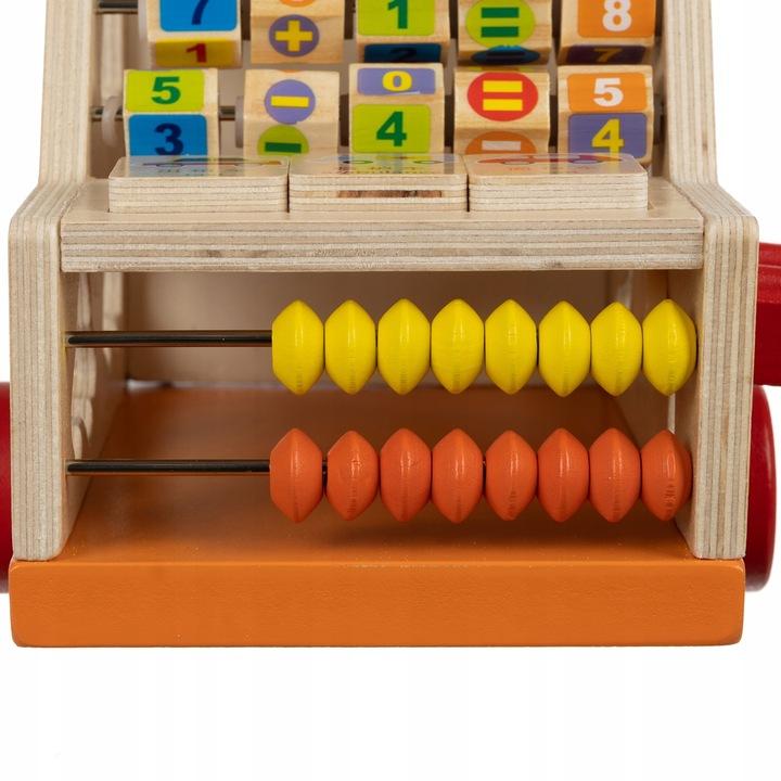 Sorter Auto Drewniane Klocki Samochód 7W1 Edukacyjna Montessori Dla Dzieci