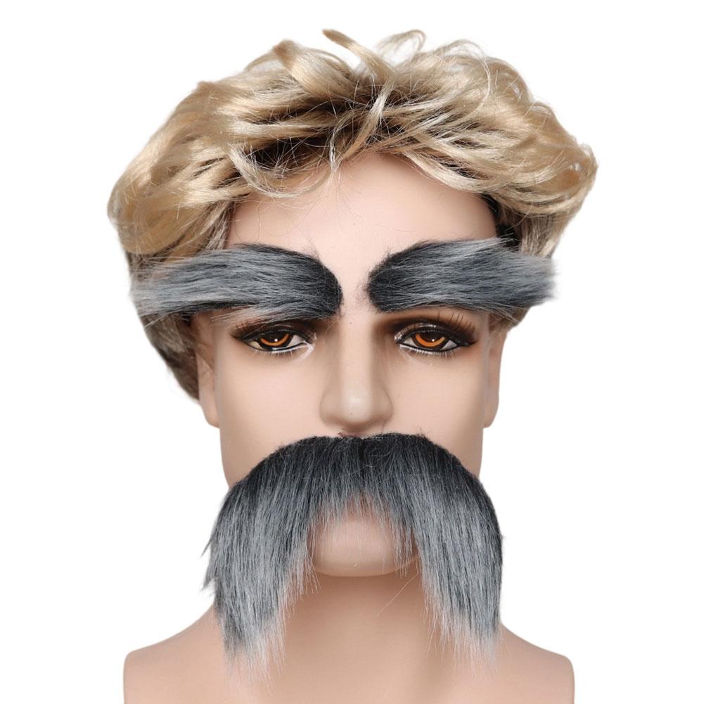 Halloween Simulation Fake Beard Eyebrows Santa Claus Beard Black Big Beard Party Dress Up