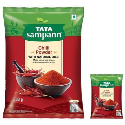 TATA Sampann Chilli Powder With Natural Oils, 500g & Tata Sampann Chilli Powder With Natural Oils, 200g
