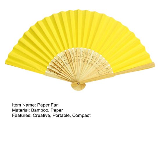 Folding Hand Fans for Women Reusable Paper Fan for Wedding Dancing Party Favors DIY Crafts Lightweight Travel Fan