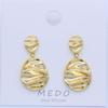 Real Gold Retention S925 Silver Needle Geometric Irregular Oval Earrings
