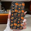 Herbst Kürbisdruck Handyhülle Für Samsung Galaxy S25 Edge S24 S25 FE S23 S22 Ultra A17 A56 A55 A54 A36 A15 A16 Silikon Ledertextur Cover