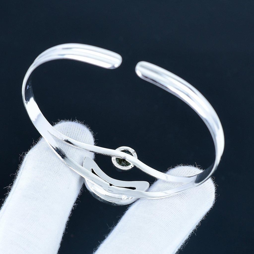Labradoritt Edelsten Håndlaget Mansjettarmbånd 925 Sterlingsølv Mansjettarmbånd, Labradoritt Armbånd Til Kone, Unisex Armbånd, Festantrekk Gave
