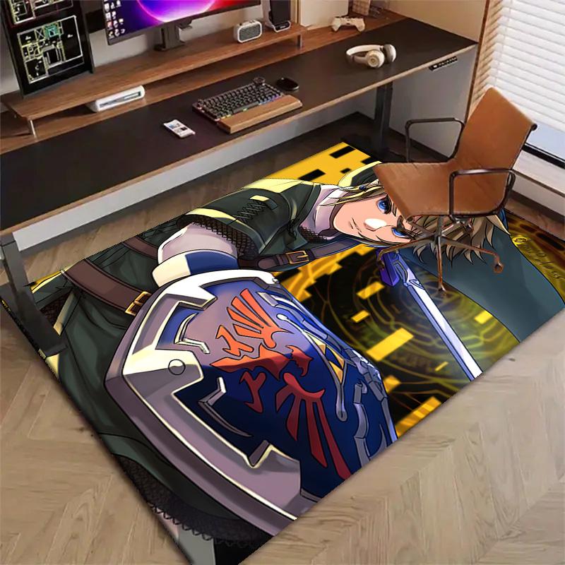 Game Zelda Printed Area Rug Carpet for Bedroom Living Room Home Decor Rugs Mat Non Slip Mat Rug for Bedside