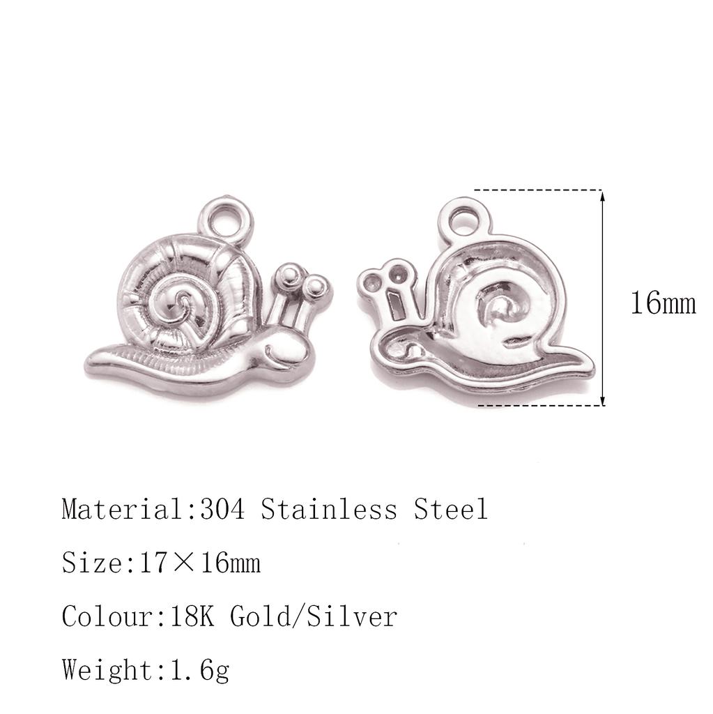 3Pcs Flower&Insect Charms Stainless Steel Exquisite Butterfly/Bee/Rose/Scarab Pendant Necklace Earring Dangle DIY Jewelry Making