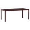 Day and Night - Day and Night Dark Brown Pine Wood Dining Table 180x90x73 Cm