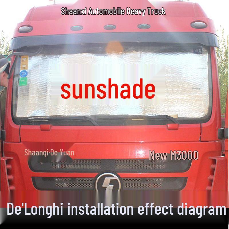 

Delong X5000 Летняя шторка от солнца на окна грузовика - Защита от жары и солнца для больших кабин Thickened Front 60*130CM