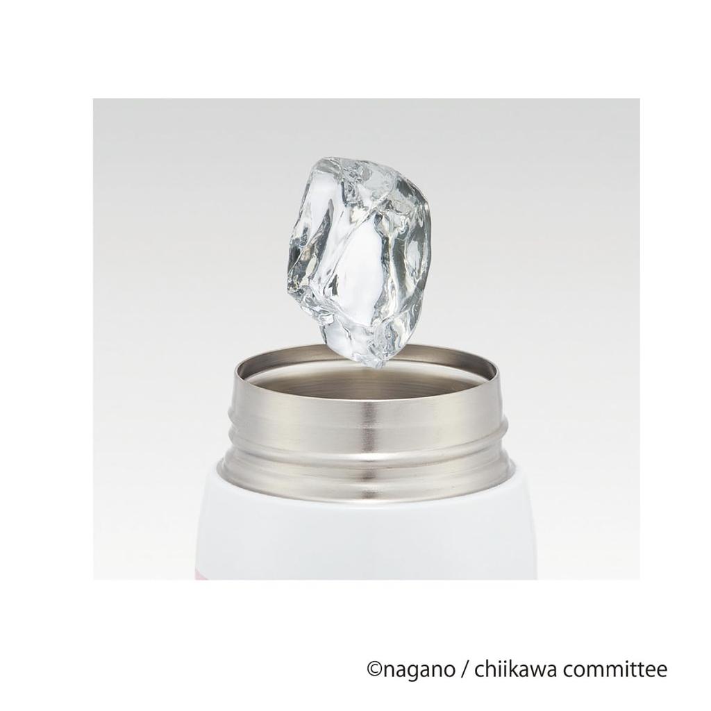 Skater STOT5-A 480ml Stainless Steel Water Bottle with One-Touch Opening, Insulated for Hot and Cold Drinks, Chiikawa