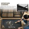 Heavy Duty Dog Crate, Dog Cage with Wheels for Small Medium Breeds, Metal Pet Kennel with Removable Tray