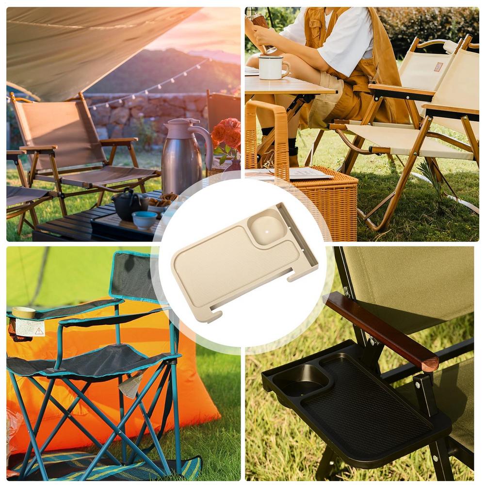 Chair Side Arm Tray Beach Chair Cup Holder Portable Breakfast Tray for Outdoor Recliner Tray Chair Side Tray Drink Holder