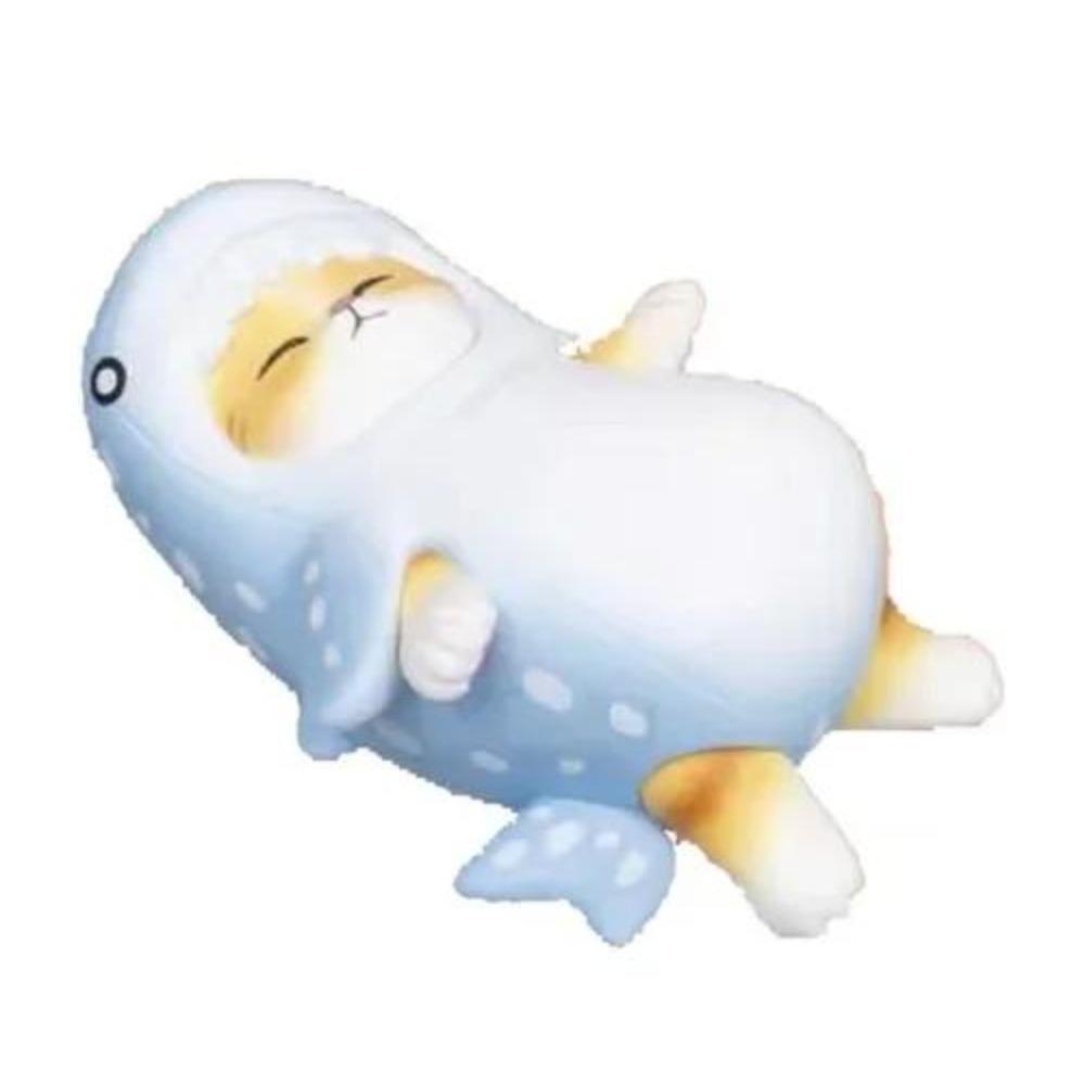 Japanese Genuine Adorable Pet Adorable Shark Cat Gacha Scale Model Shark Suit Collection Action Figure Toy Great for Daily Use