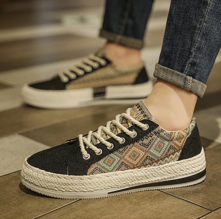 Canvas Herrenschuhe, Explosive Lässige Allround-Sneaker, Jugendlich Leicht und Bequem Stoffschuhe mit Weichsohle Trend