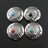 5 Pcs Leather Decorative Buttons Flower Buttons Imitation Turquoise Button for Jewellery Making Clothing Bag Dress