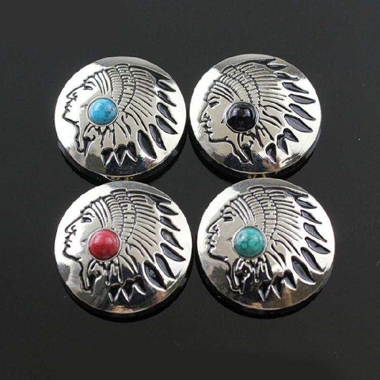 5 Pcs Leather Decorative Buttons Flower Buttons Imitation Turquoise Button for Jewellery Making Clothing Bag Dress