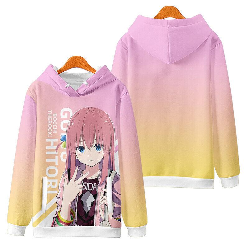 Autumn Anime Bocchi The Rock 3D Print Hoodies Men Women Fashion Casual Sweatshirts Oversized Hoodie Pullovers Tracksuit Clothing