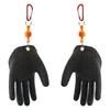 Non-slip, cut-resistant fishing gloves with magnetic hook, polyester construction, perfect for fishing and fishing gear, easy to carry (left hand