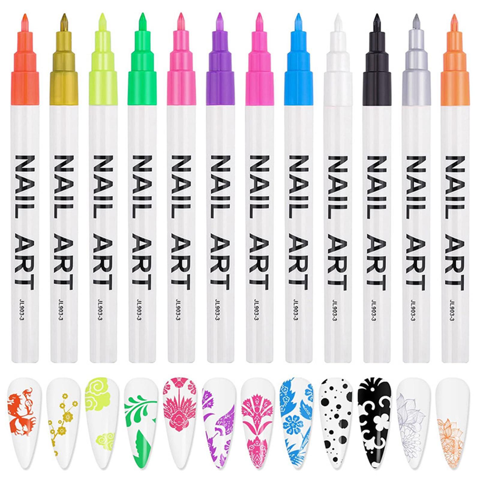 

Pens Set, New Pens For Painting Nails, Markers Doodle Pen, Tools For Dotting Drawing Painting Point Liner DIY, Quick Dry (30ml) One Size