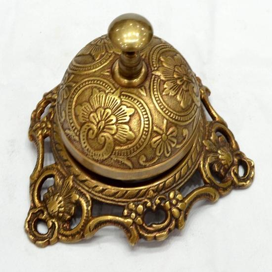 Brass Nautical  Ornate Solid Brass Hotel Counter Bell