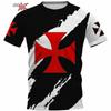 Fashion Retro Knights Templar 3D Printed Men's T-Shirts Summer Men Clothing Casual Oversized T Shirt Harajuku Streetwear Tops