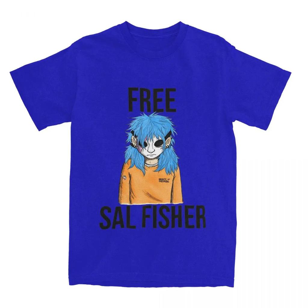 Nyhet Gratis Sal Fisher Sally Face T-skjorte Menn Kvinners Ren Bomull Sallyface T-skjorte Festklær