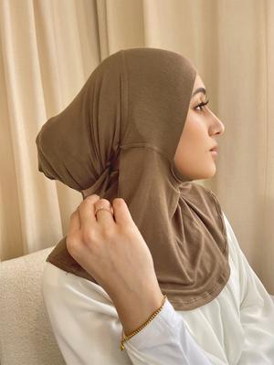 Ready To Go Wear Instant Hijab for Ladies Tie Back Premium Quality Jersey Scarf Cotton Neck Cover Muslim Woman Hijabs