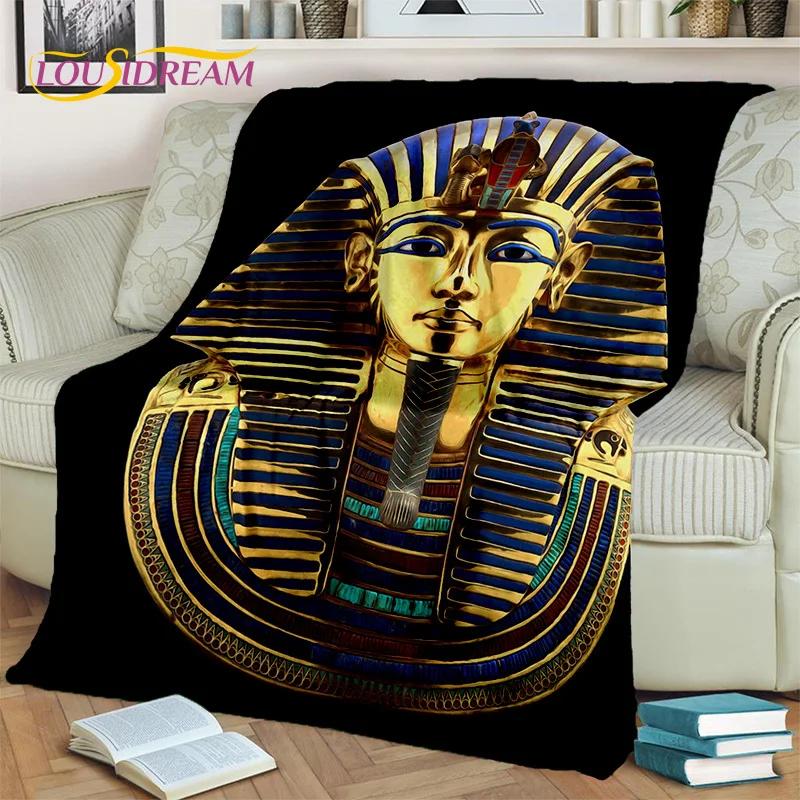 Egyptská mytologie Pharaoh hieroglyfická přikrývka, měkká přikrývka pro domácí ložnici Pohovka Pikniková cestovní přikrývka do kanceláře