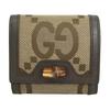Jumbo GG Bamboo Design Canvas Wallet Large Women Wallet Brown Beige 658635-UKMBT-2572