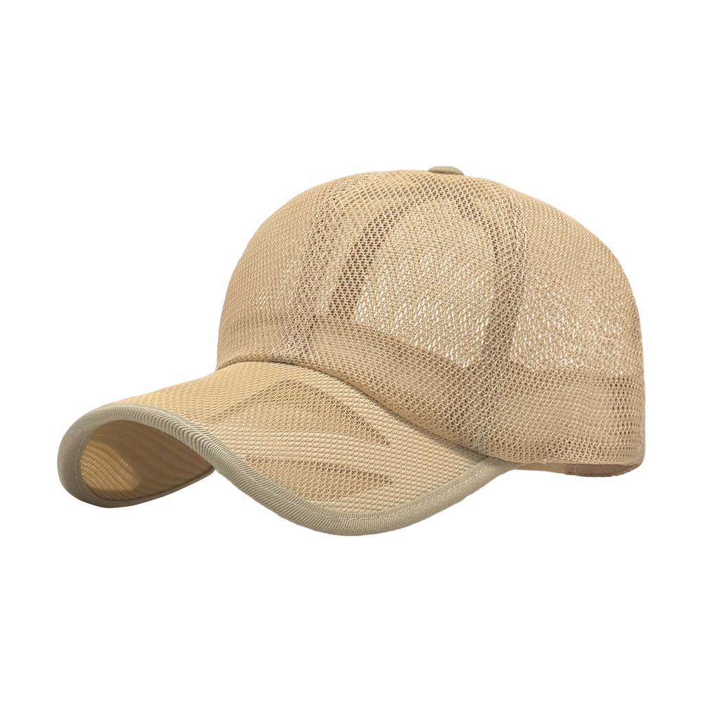Cappellino estivo a rete traforata traspirante, Cappellino da baseball traspirante ricamato, Cappellino da baseball protettivo dal sole per viaggi all'aperto