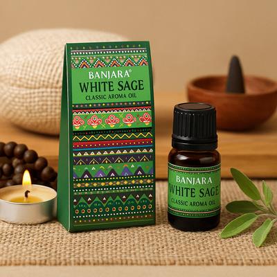 5x White Sage Aroma Oil 10ml Banjara