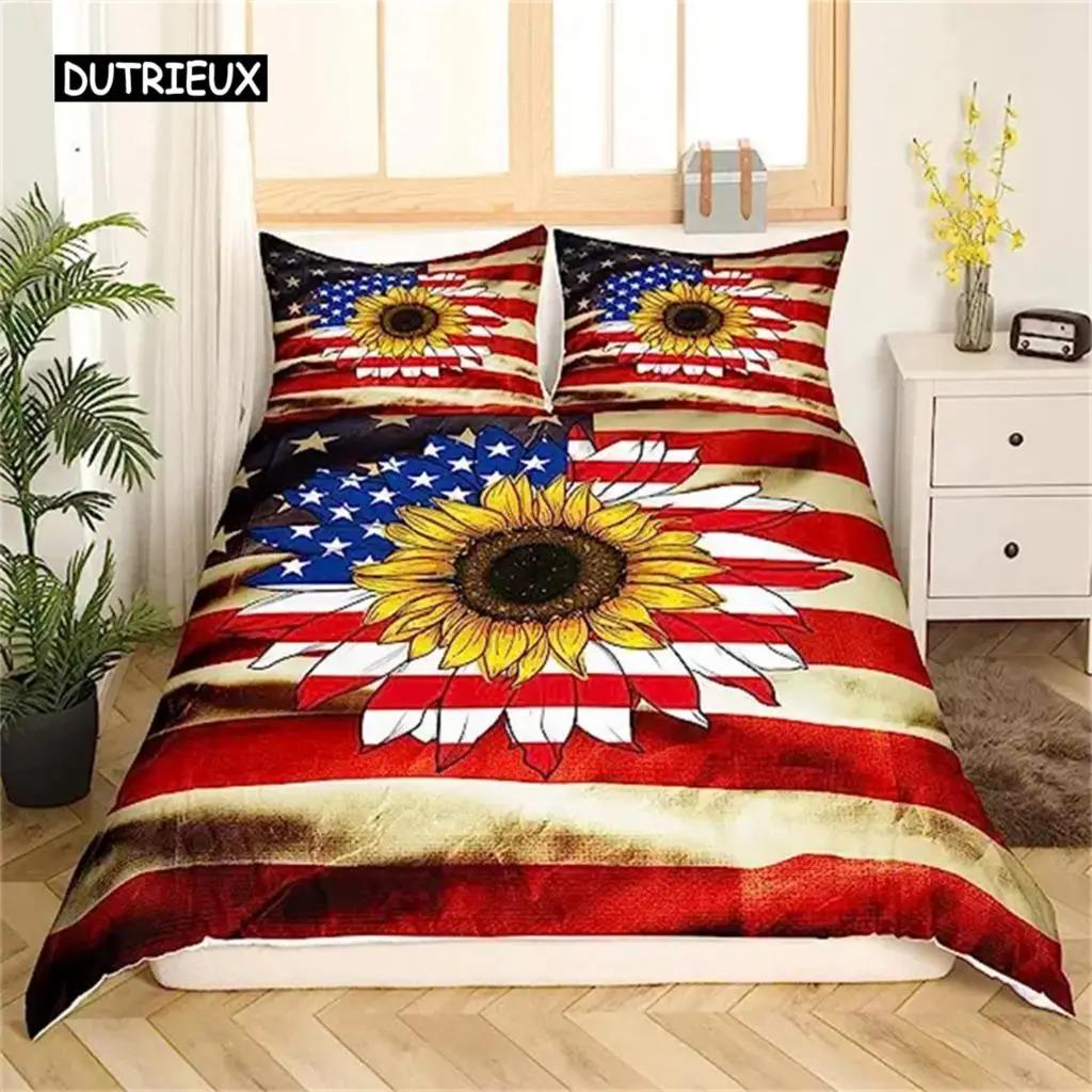 

American Flag Black White Star plus Stripes Warm Comforter Cover Halowen Theme Skul Rom Decor Soft Duvet Cover Children Kids Tens Men Red Blue 100*200cm Single