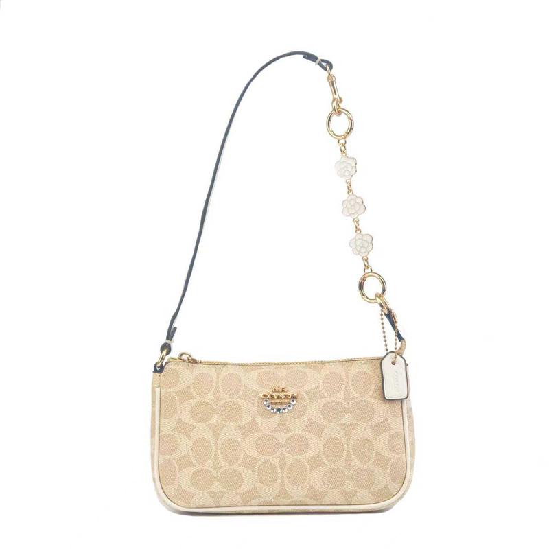 

COACH shoulder bag [Customized Bag] Nolita 19 Moonlight Pearl Classic Print Simple Fashion Cream flowering period basic model (bag + dust bag) білий