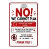 Front Door Play Status Sign, Reversible Double Sided Metal Door Hanger Plaque for Family with Kids and Neighbor Visit