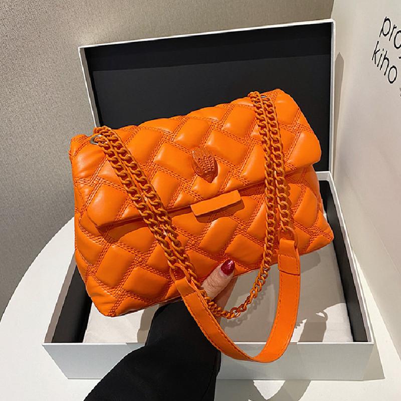 Trendy Quilted White Pu Handbag Stylish Shoulder Bag For Women Versatile Fashionable Use