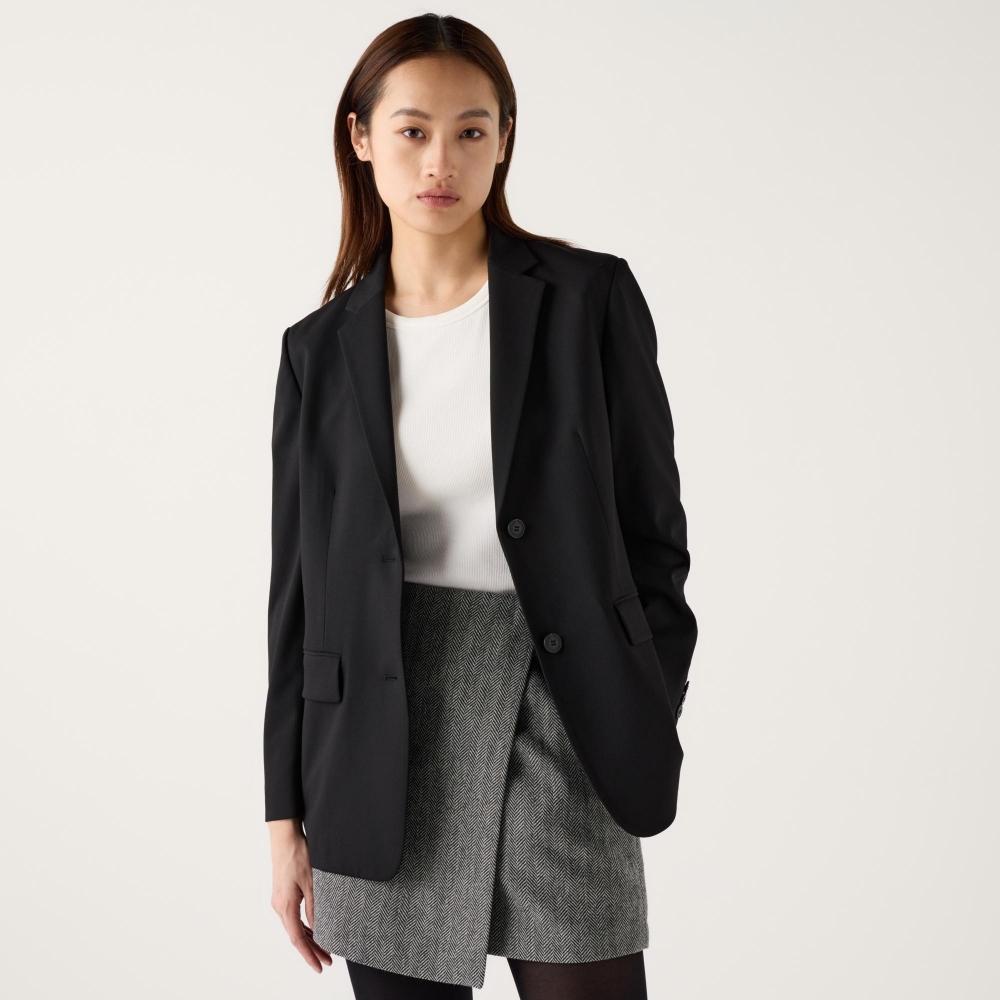 

Твидовое пальто UNIQLO 08 DARK GRAY/WOMEN S