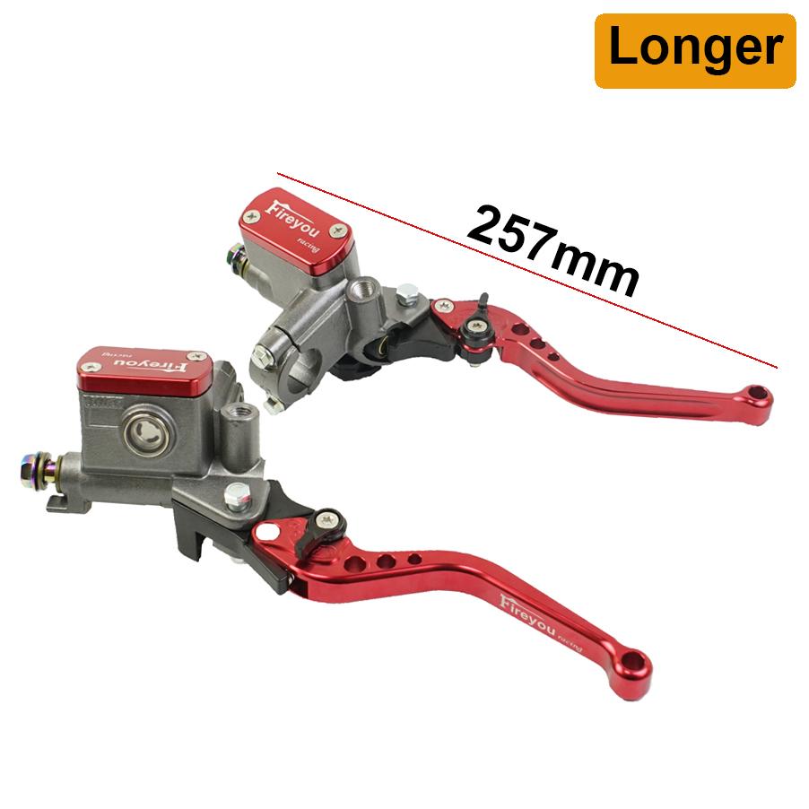 One Pair 14mm Piston Moto Bike Hydraulic Clutch Lever Right Hand Brake Master Cylinder Pump Lever 22mm Universal Street Pit Bike