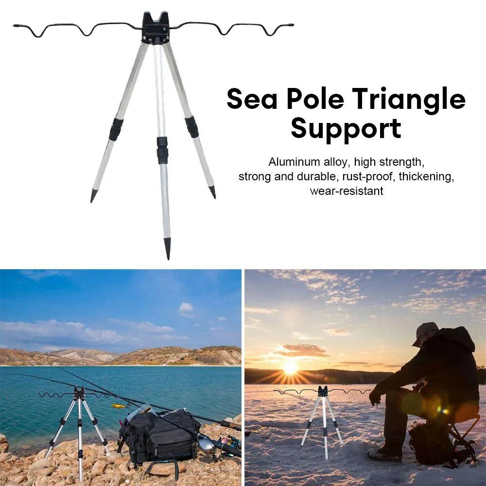 Telescopic Sea Pole Support Frame Aluminum Zinc Zinc Alloy Fishing Tripod Stand  Tackle Tools