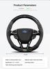 Car Anti-Slip Suede Carbon Fiber Steering Wheel Cover For Ford ST EXPLORER EDGE Fiesta Focus Mondeo F150 Fusion Mustang Kuga