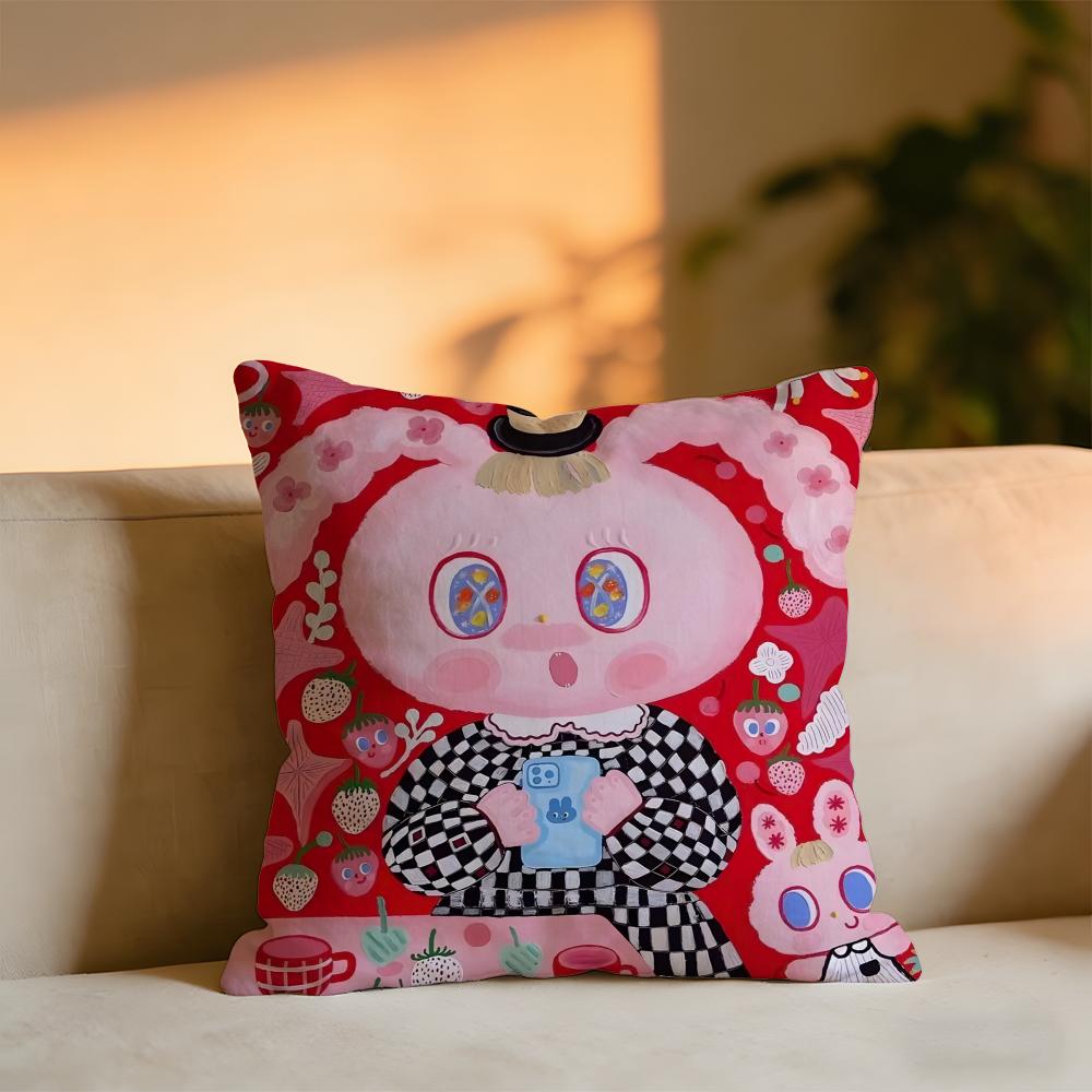 Kima Artist Cushion Cover Cozy Velvet Throw PillowSoft Warm Cushion For Sofa  Bed