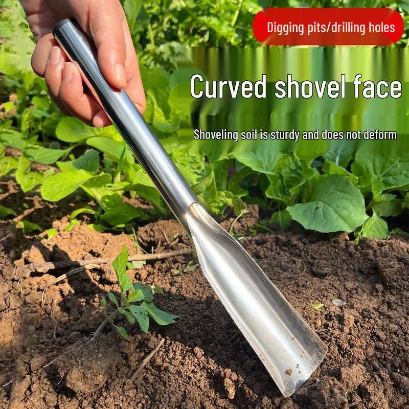 Compact Stainless Steel Gardening Shovel for Outdoor Digging, Planting, Beachcombing, and Home Use