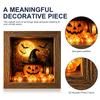DIY Halloween Shadow Box Frame Memory Boxes Display Case LED Night Light Gothic Decor for Collectibles Medals Home Decoration