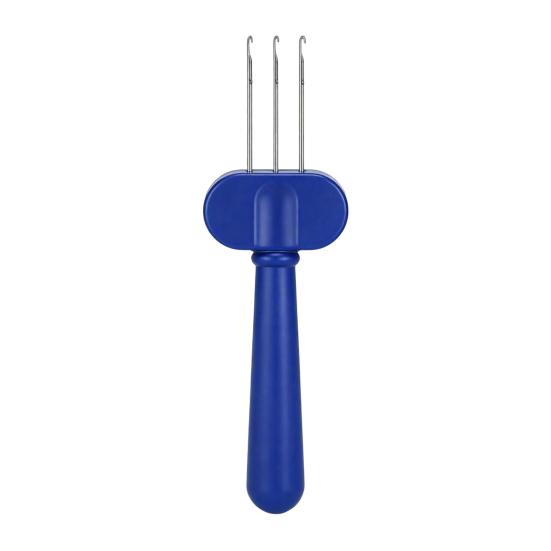 

3/4-Крючок-петлитель Инструмент для вязания шнуром DIY Закрытие петель Отделка Край Вязальные проекты Инструмент для вязания крючком Плетение из пряжи Крючок для вязания крючком A синий